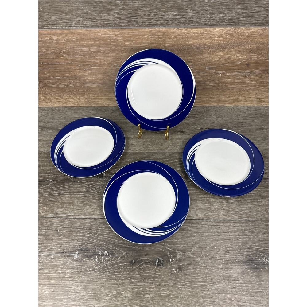 Block Spal Portugal cobalt pearl Jack Price Salad plates 8” ~set Of 4